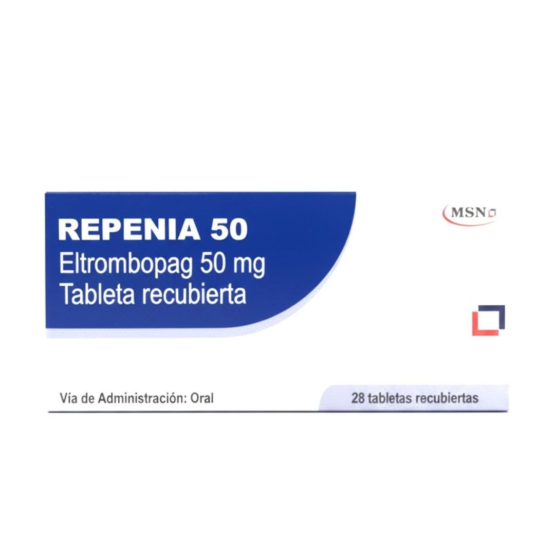 Repenia 50, Eltrombopag 50mg, Tableta Recubierta