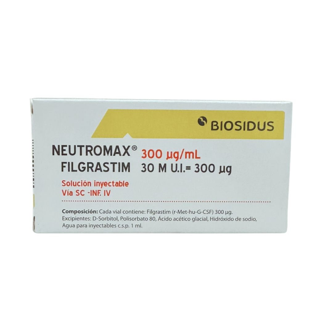 Neutromax, Filgrastim 300 µg/mL, Solución Inyectable